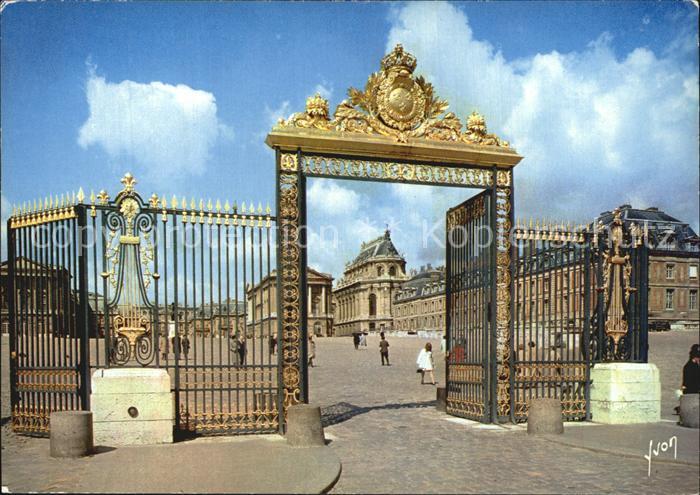Versailles Yvelines Chateau Der Gitterzaun am Eingang