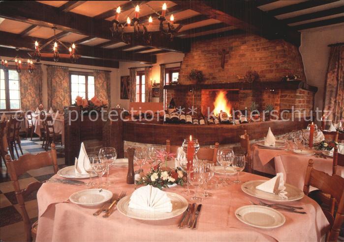 Bruges BRUGGE Belgie Restaurant Hof Ter Doest Gastraum mit Kamin