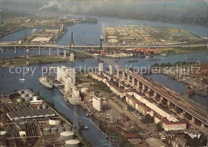 HAMBURG  CITY Koehlbrandbruecke Fliegeraufnahme