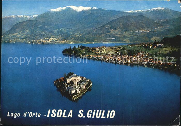 Isola San Giulio Fliegeraufnahme
