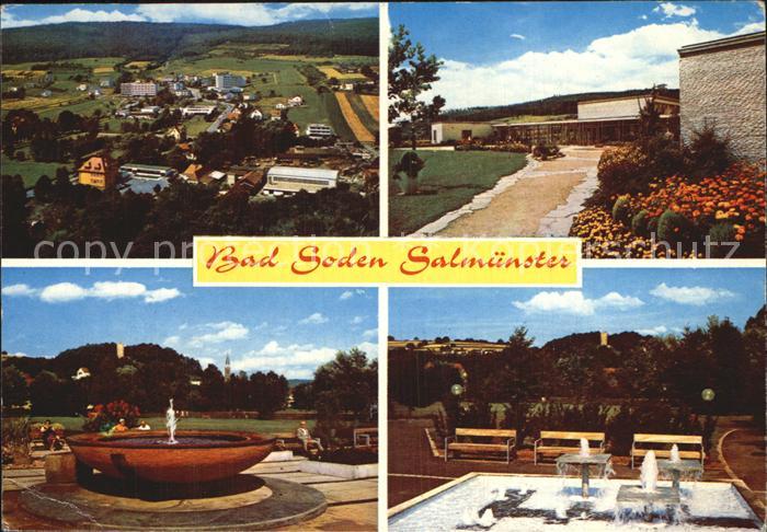 Bad Soden-Salmuenster Fliegeraufnahme Brunnen Park Kurhaus