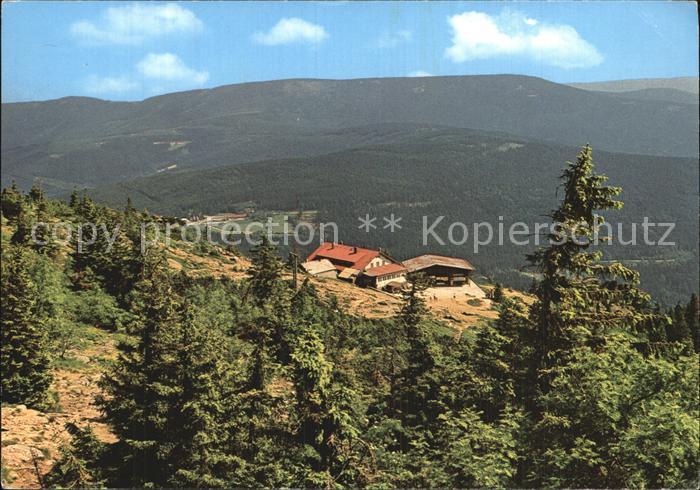 Grosser Arber Schutzhaus mit Blick zum Ossier