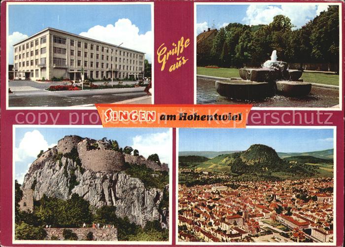 Singen Hohentwiel Brunnen Fliegeraufnahme