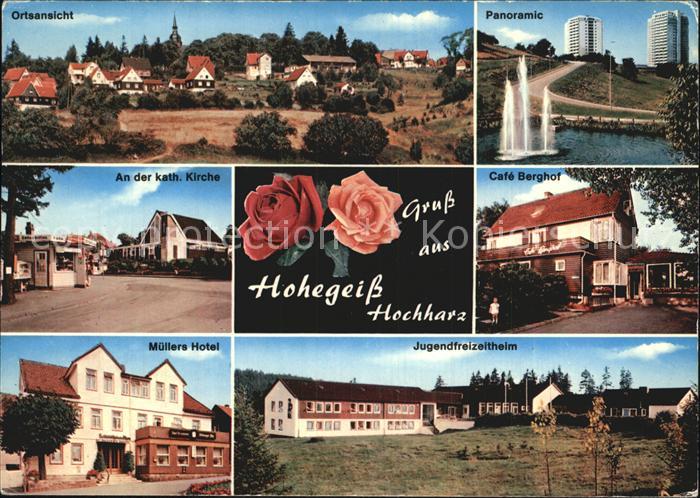 Hohegeiss Harz Jugendherberge Muellers Hotel Cafe Berghof katholische Kirche