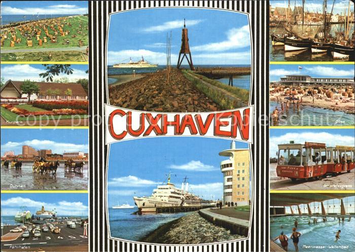Cuxhaven Nordseebad Kurpark Duhnen Strandexpress Faehrhafen