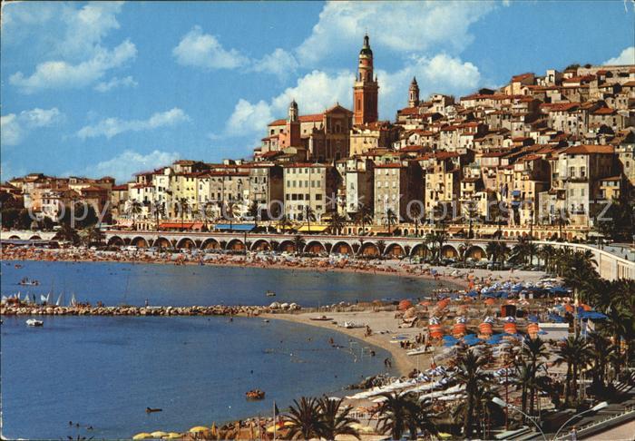 Menton Alpes Maritimes Les plages et la vieille ville