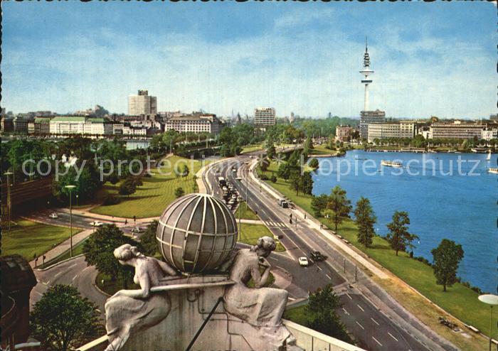 HAMBURG  CITY Aussen- Binnenalter Kennedy-Bruecke
