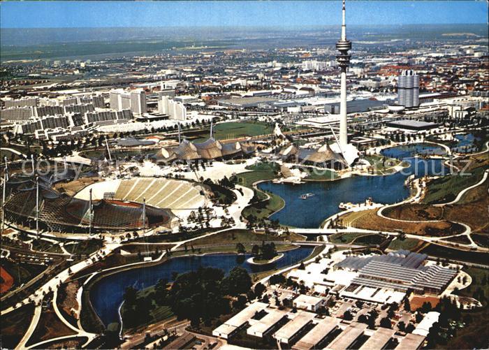 Muenchen Bayern Olympia-Gelaende Olympiaturm Olympia-Dorf
