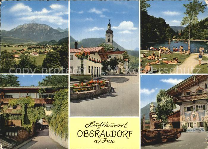 Oberaudorf Kaisergebirge Marienplatz Strandbad Luegsteinsee Burgtor