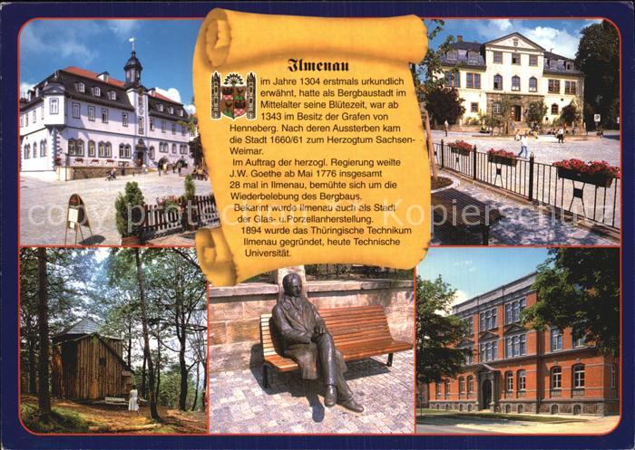 Ilmenau Thueringen Rathaus Amtshaus Goethehaeuschen Kickelhahn