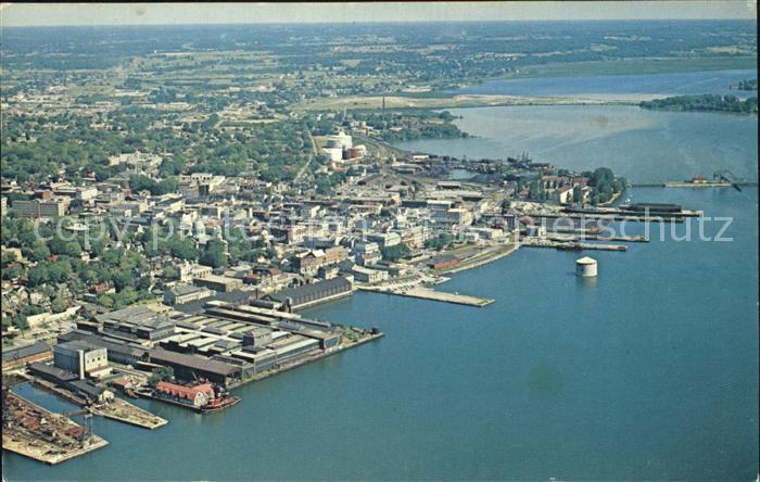 Kingston Ontario Fliegeraufnahme Rideau Canal Business Section