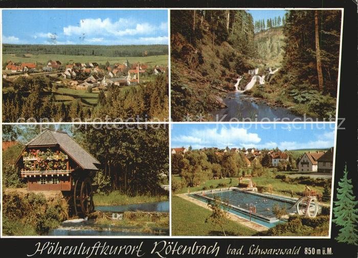 Roetenbach Baden Freibad Wasserfall