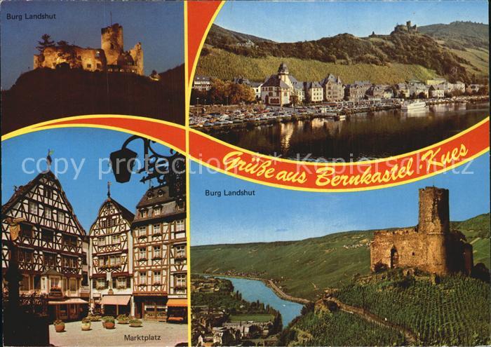 BERNKASTEL-KUES Berncastel Rheinland-Pfalz Burg Landshut Marktplatz