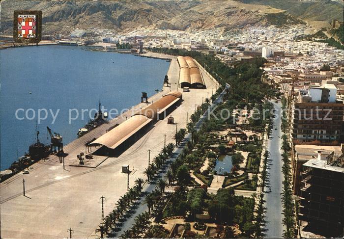 Almeria Fliegeraufnahme Park Hafen