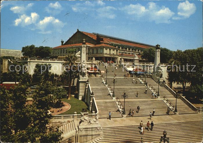 Marseille Bouches-du-Rhone Escalier monumental et Gare St. Charles