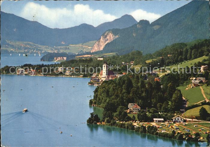 St Wolfgang Wolfgangsee Fliegeraufnahme Camping und Hotel Appensbach