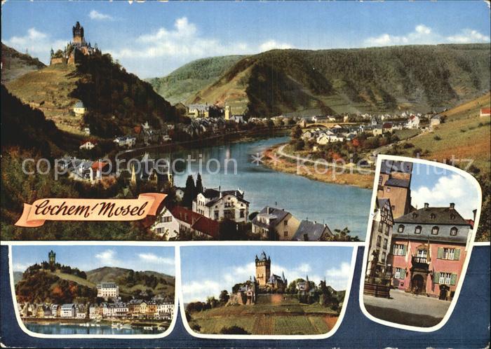 Cochem Mosel Moselpartie mit Burg