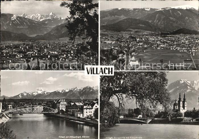 Villach Kaernten Fliegeraufnahme Kreuzkirche