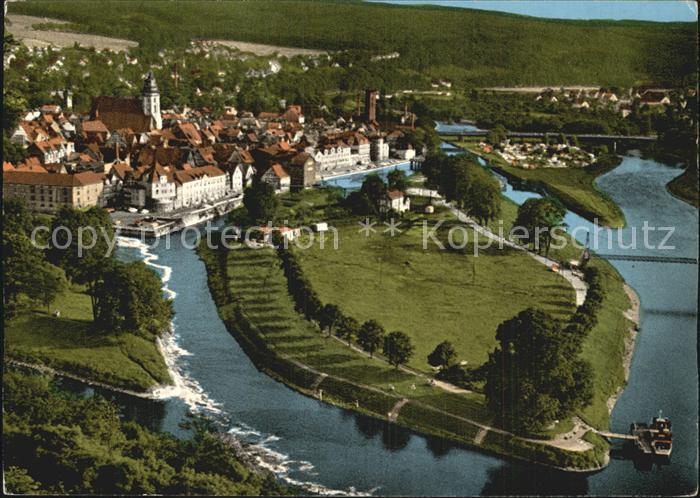 Hann. Muenden Fliegeraufnahme Zusammenfluss