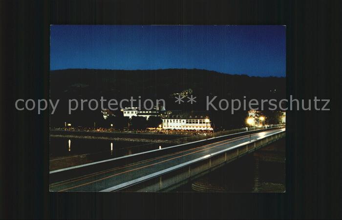 Karlshafen Bad Weserpartie Bruecke bei Nacht