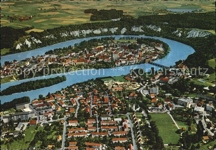 Wasserburg Inn Fliegeraufnahme Innpartie