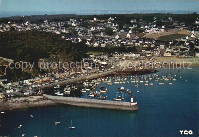 Saint-Brieuc Cotes-d Armor Fliegeraufnahme mit Hafen
