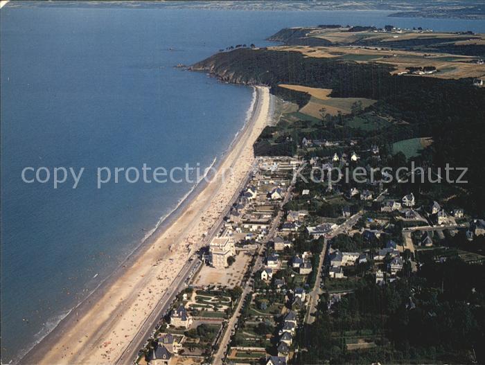 Saint-Brieuc Cotes-d Armor Fliegeraufnahme mit Strand