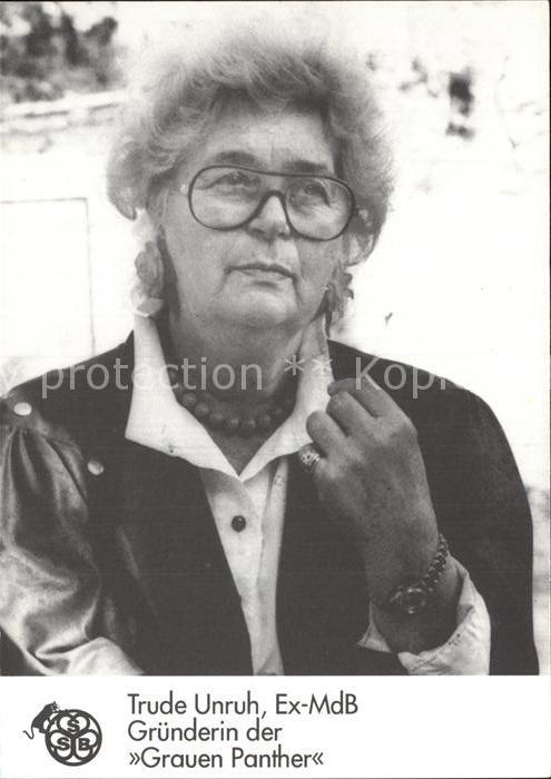 Politiker Trude Unruh Gruenderin Graue Panther