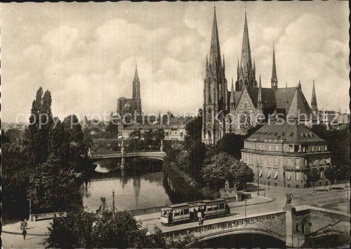 Strassenbahn Strassburg Elsass Paulskirche Münster