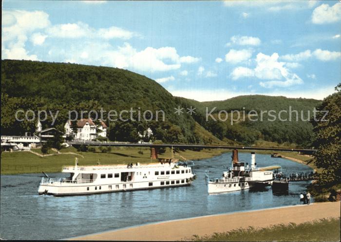 Motorschiffe Karlshafen Weser Dampferanlegestelle