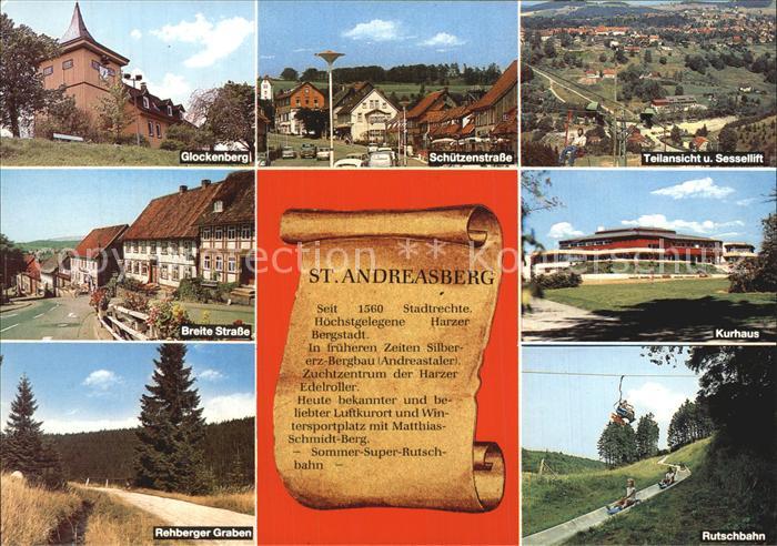 St Andreasberg Harz Glockenberg Schuetzenstrasse Kurhaus Sommerrodelbahn