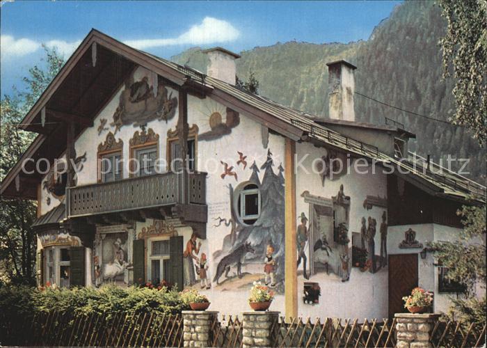 OBERAMMERGAU Bayern Rotkaeppchen-Haus Freskenmalerei