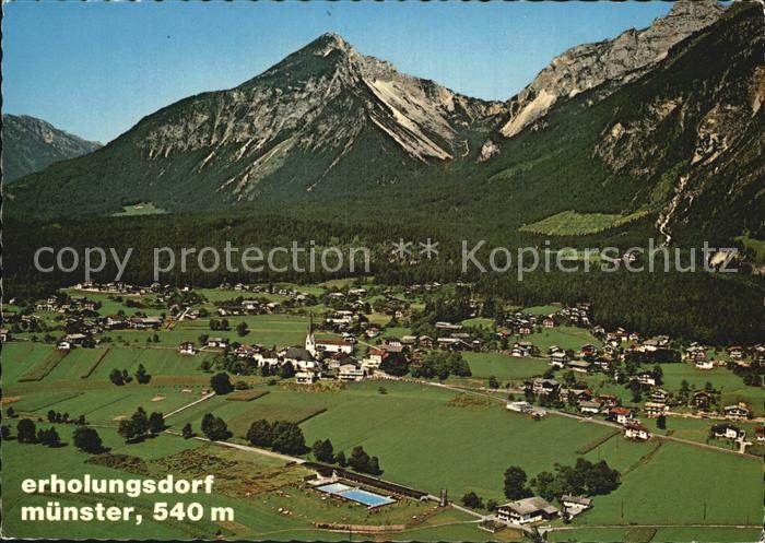Muenster Tirol Fliegeraufnahme Inntal Rofangebirge