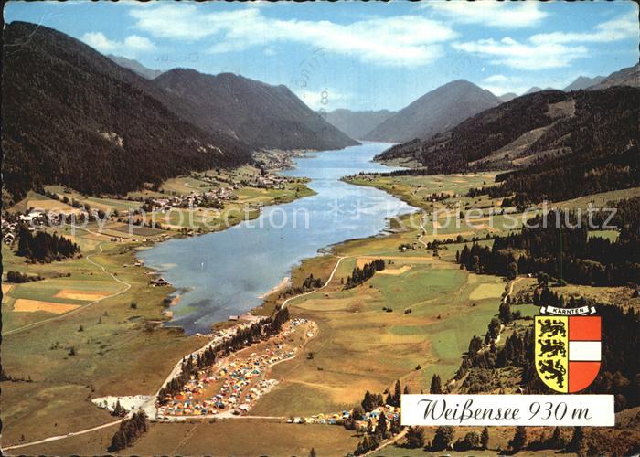 Weissensee Kaernten Fliegeraufnahme