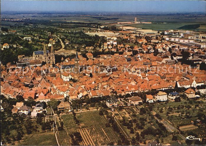 Obernai Bas Rhin Fliegeraufnahme