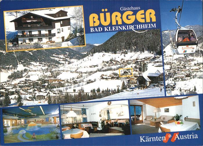 Bad Kleinkirchheim Kaernten Gaestehaus Buerger Hallenbad Gastraum SeilbAHN