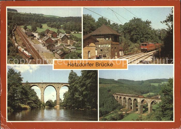Hetzdorf Floeha Bahnhof Blockstelle Bruecke Blick von der Bastei