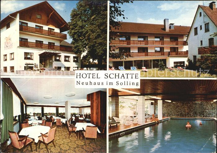 Neuhaus Solling Hotel Schatte Gastraum Garten Hallenbad
