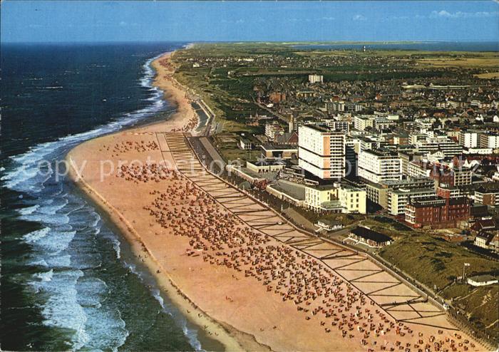 Westerland Sylt Strand Fliegeraufnahme