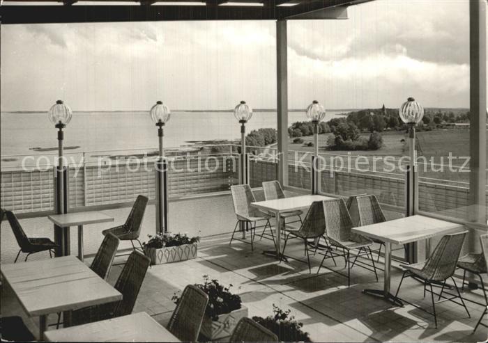 Klink Waren Urlaubersiedlung Voelkerfreundschaft DachCafe Terrasse