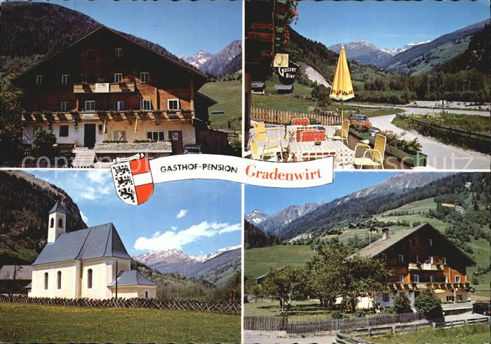 Kaernten Gasthof Gradenwirt Putschall Kirche Terrasse