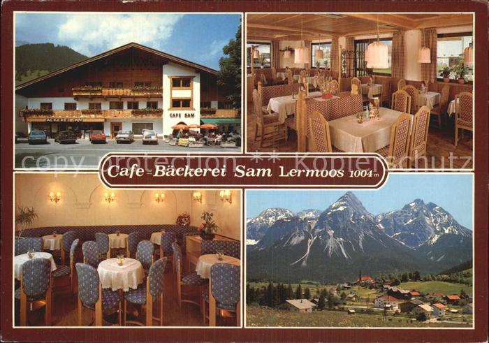 Lermoos Tirol Cafe Baeckerei Sam Innen- und Aussenansicht Panorama