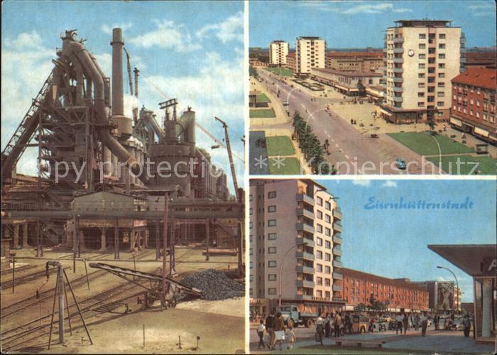 Eisenhuettenstadt Platz Fabrik Hochhaeuser