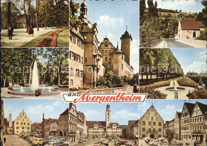 Bad Mergentheim Kurpark Kirche Platz Brunnen