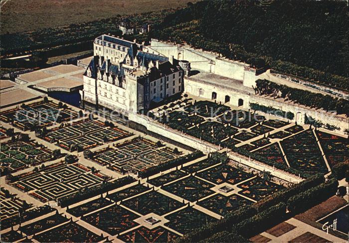 Villandry Schloss Fliegeraufnahme