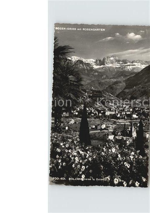 Gries-Quirein Bozen Teilansicht mit Rosengarten