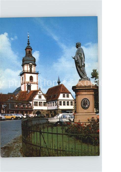 Erbach Odenwald Marktplatz Rathaus Stadtkirche Denkmal Graf Franz I.