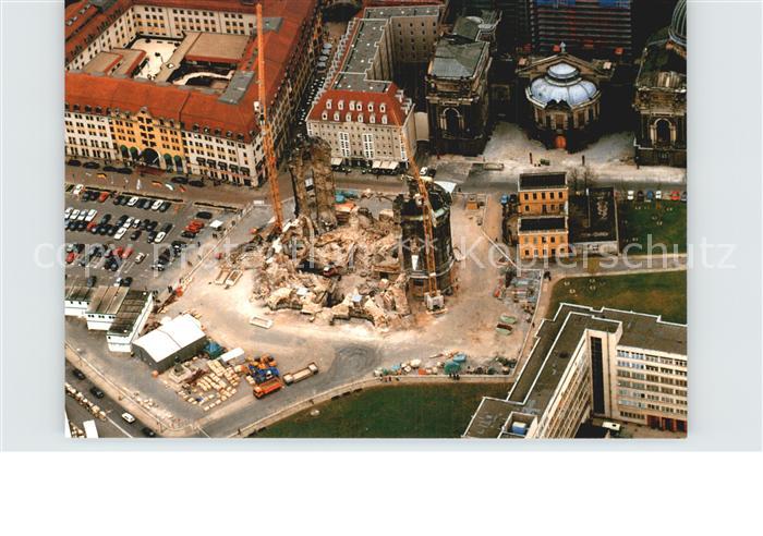 DRESDEN Elbe Fliegeraufnahme Frauenkirche