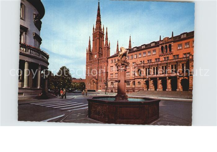 Wiesbaden Marktkirche und Rathaus