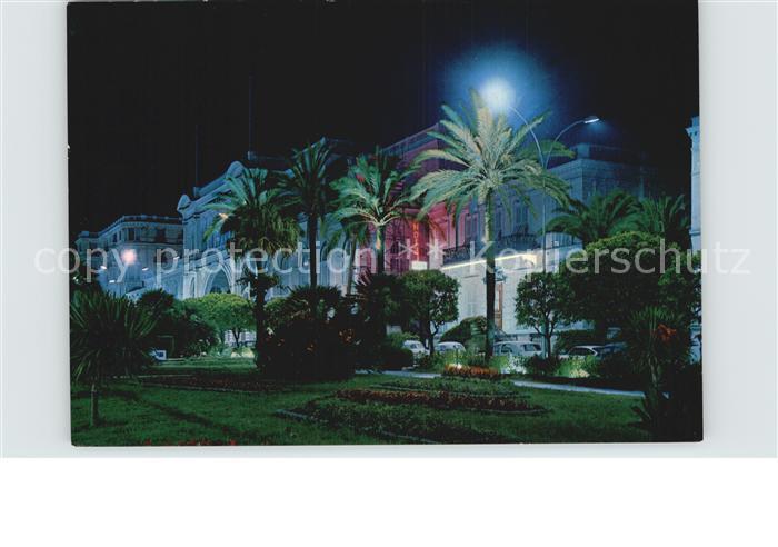 Menton Alpes Maritimes Europa Palast bei Nacht